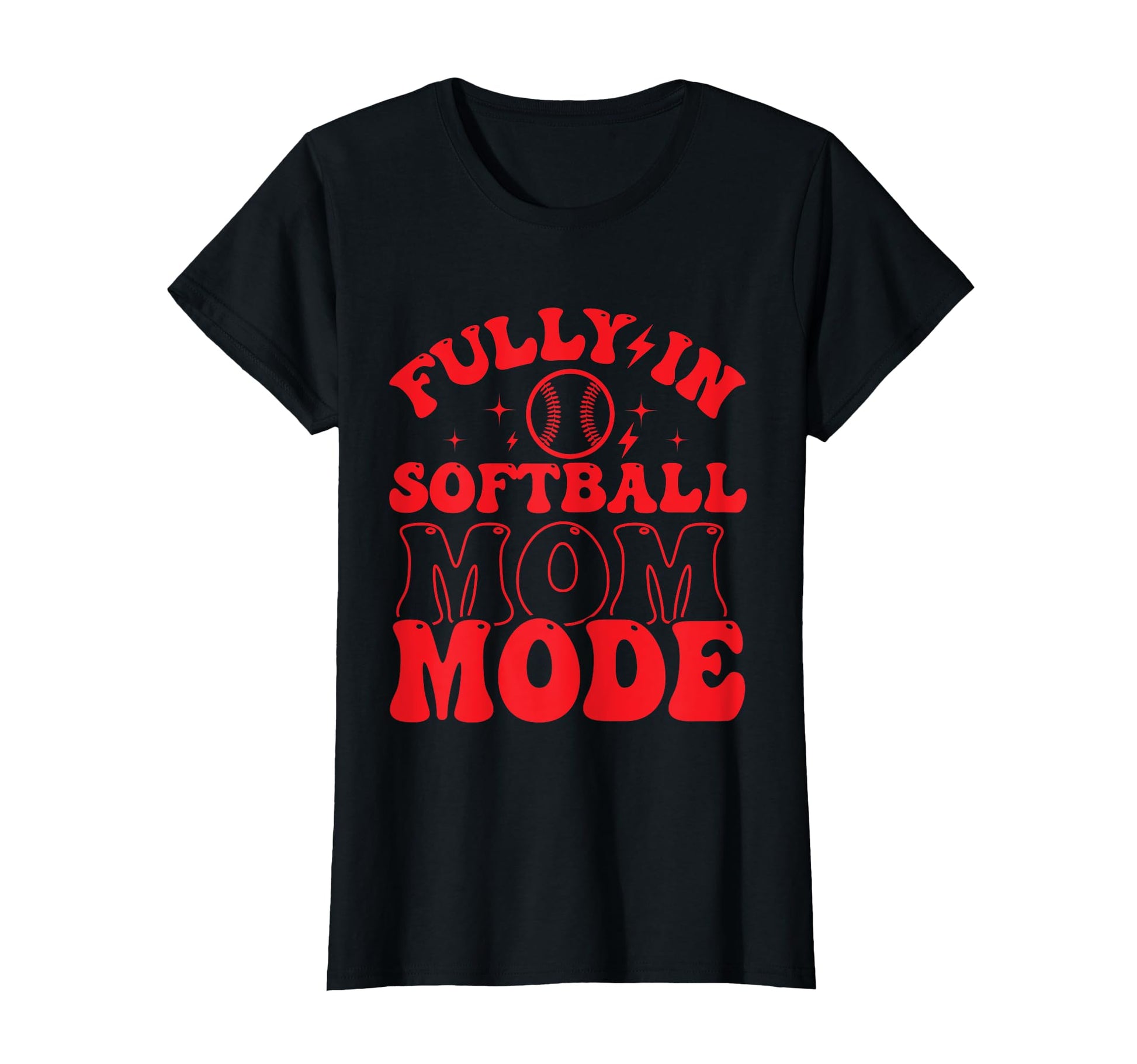Softball Mom Mothers Day Baseball T-Shirt - Fun Novelty Design for Adults - T-Shirt, Sweatshirt, Hoodie