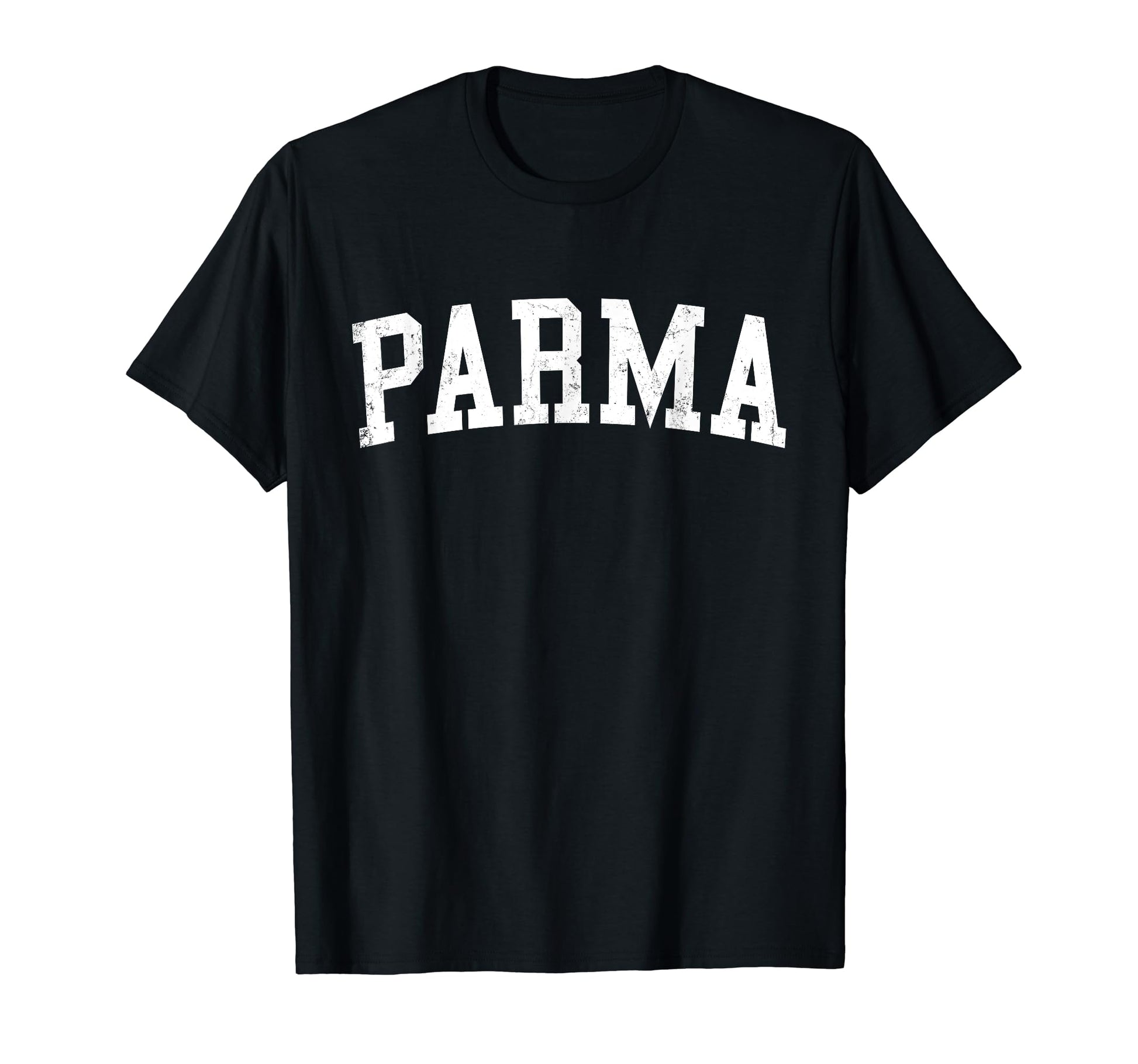 Parma Oh Distressed White Varsity T-Shirt - Novelty Apparel Unisex - T-Shirt, Sweatshirt, Hoodie