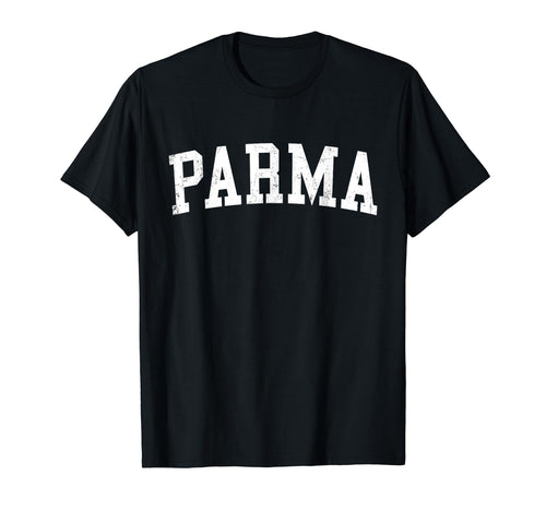 Parma Oh Distressed White Varsity T-Shirt - Novelty Apparel Unisex - T-Shirt, Sweatshirt, Hoodie