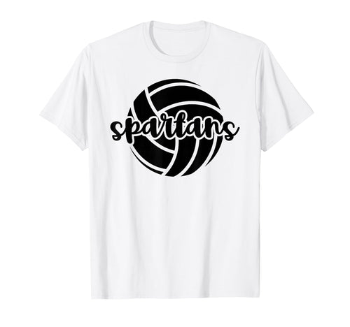 Spartans Volleyball Team Mascot T-Shirt - Custom Art Print for Adults - T-Shirt, Sweatshirt, Hoodie
