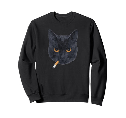 Y2K Black Cat 90S Grunge Sweatshirt - Unique Graphic Unisex - T-Shirt, Sweatshirt, Hoodie