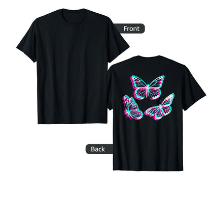 Pastel Goth Aesthetic Butterfly Glitch T-Shirt - Trendy Graphic Men Women - T-Shirt, Sweatshirt, Hoodie