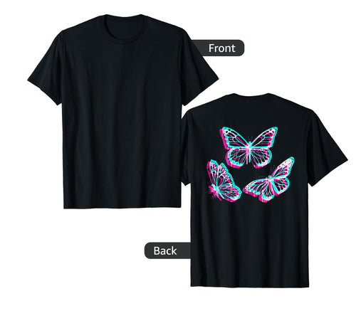 Pastel Goth Aesthetic Butterfly Glitch T-Shirt - Trendy Graphic Men Women - T-Shirt, Sweatshirt, Hoodie