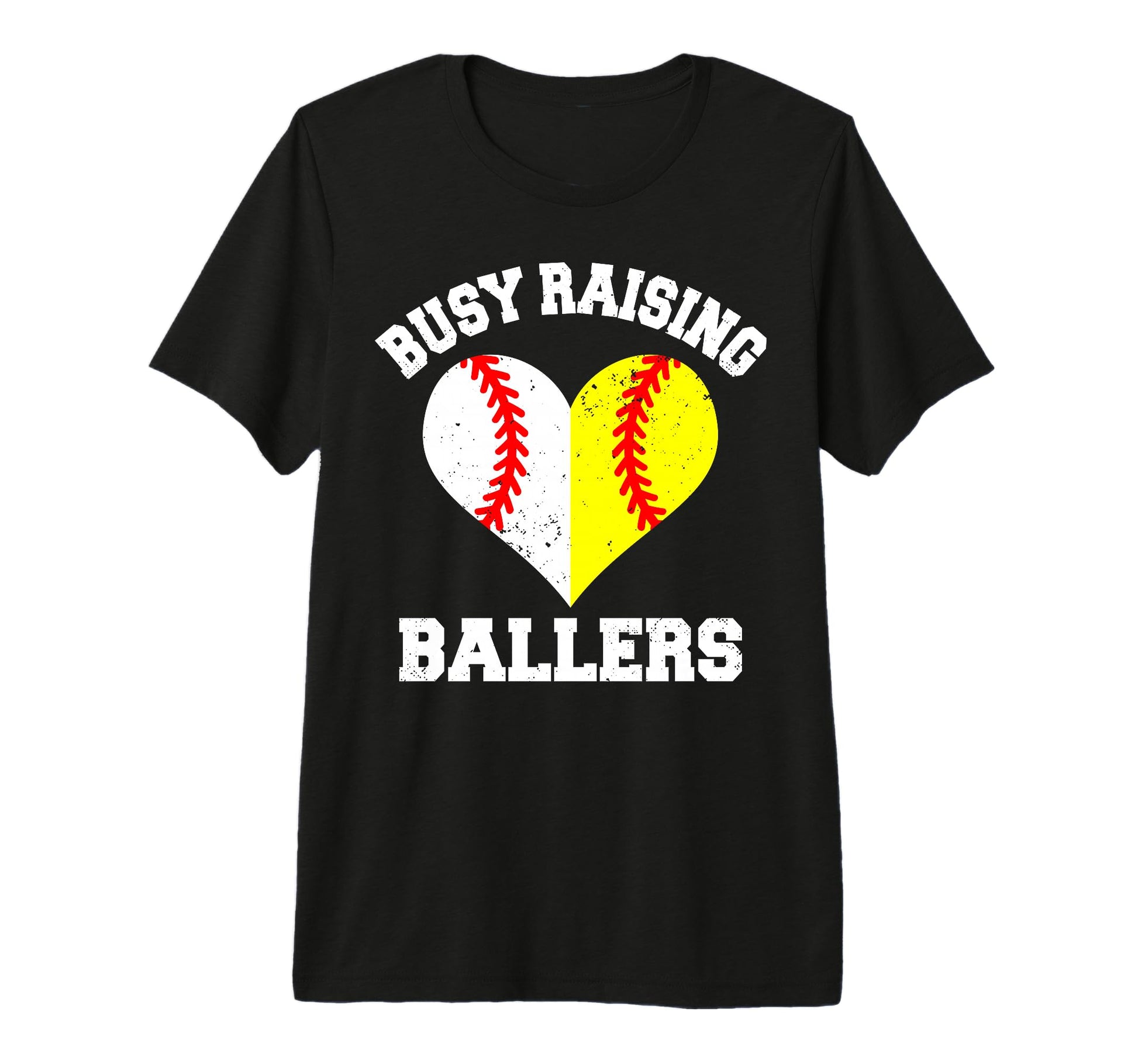 Busy Raising Ballers Baseball Softball T-Shirt - Unique Graphic Unisex - T-Shirt, Sweatshirt, Hoodie