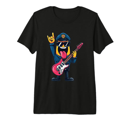 Funny Cartoon Banana Police Officer T-Shirt - Aesthetic Graphic Unisex - T-Shirt, Sweatshirt, Hoodie