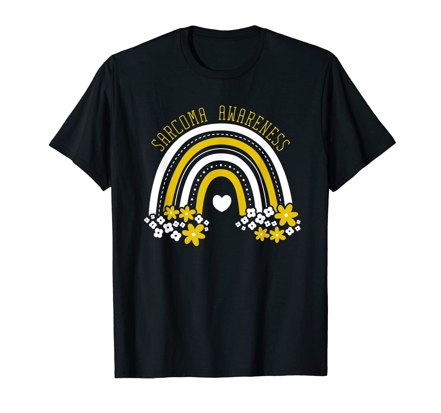 Sarcoma Awareness Month Rainbow Go Yellow T-Shirt - Custom Art Print Unisex - T-Shirt, Sweatshirt, Hoodie