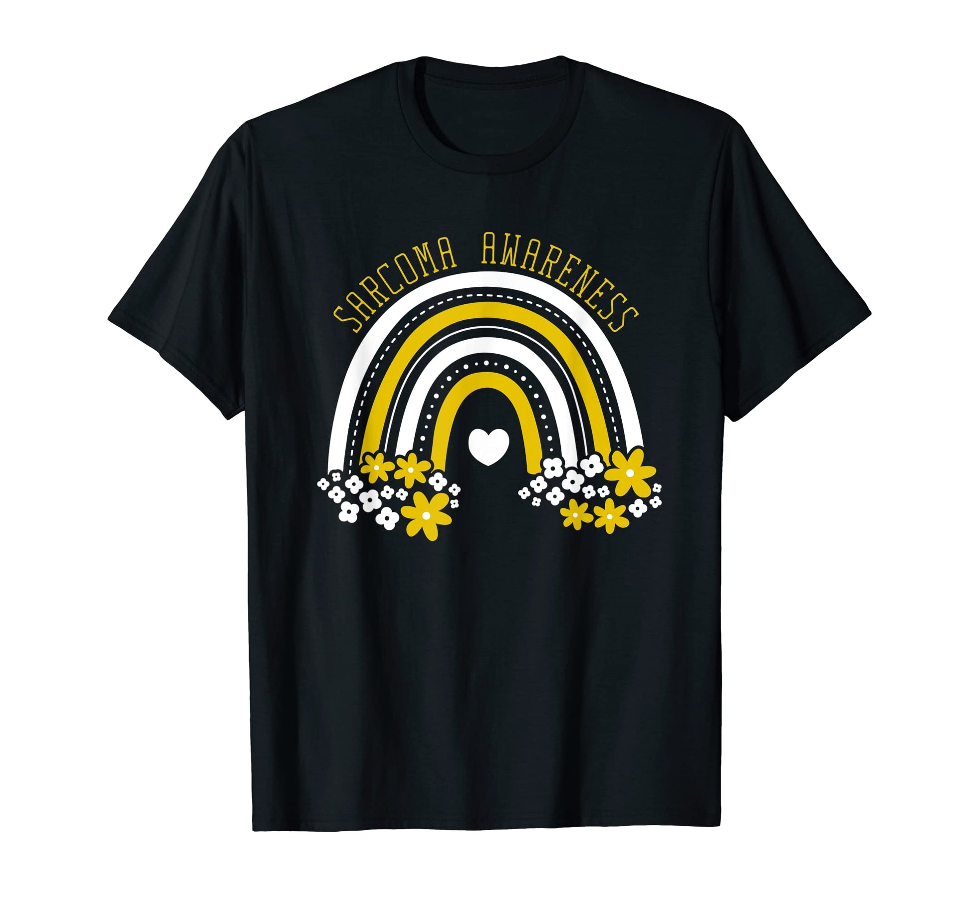 Sarcoma Awareness Month Rainbow Go Yellow T-Shirt - Custom Art Print Unisex - T-Shirt, Sweatshirt, Hoodie