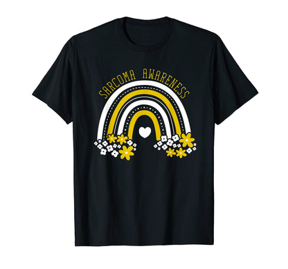 Sarcoma Awareness Month Rainbow Go Yellow T-Shirt - Custom Art Print Unisex - T-Shirt, Sweatshirt, Hoodie
