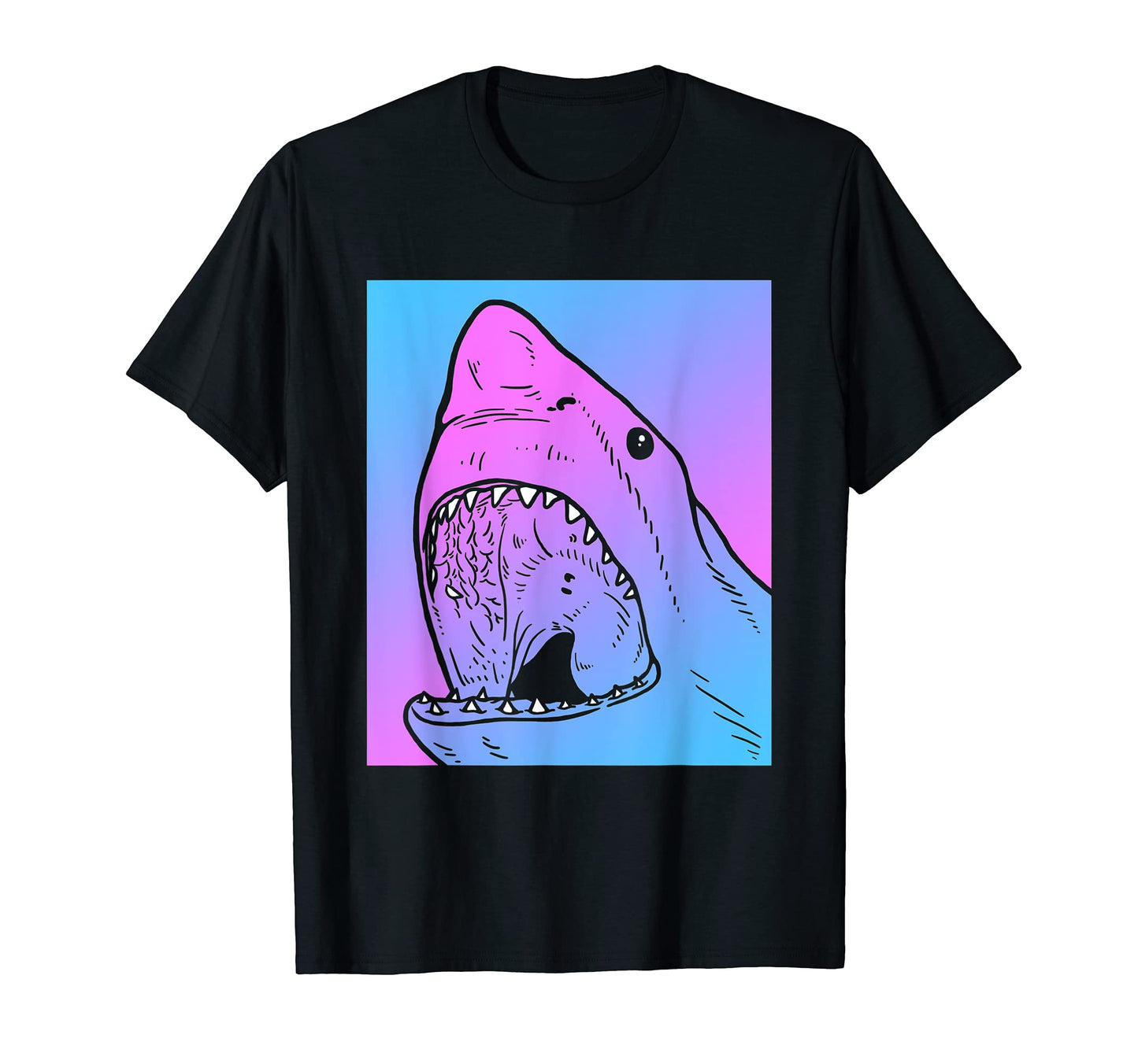Vaporwave Shark Aesthetic Pastel Goth T-Shirt - Graphic Print for Adults - T-Shirt, Sweatshirt, Hoodie