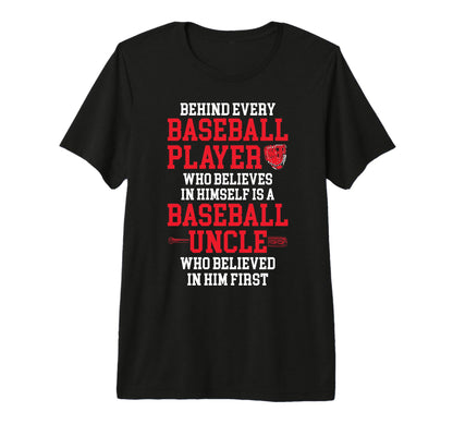 Mens Baseball Uncle Proud Uncle T-Shirt - Aesthetic Graphic for Adults - T-Shirt, Sweatshirt, Hoodie