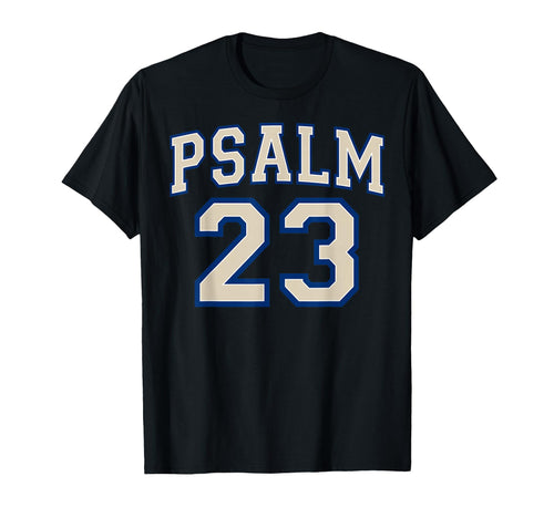 Psalm 23 Christian Faith Ivory And Blue T-Shirt - Aesthetic Graphic Unisex - T-Shirt, Sweatshirt, Hoodie