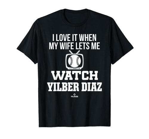 My Wife Lets Me Watch Yilber Diaz T-Shirt - Minimalist Print Unisex - T-Shirt, Sweatshirt, Hoodie