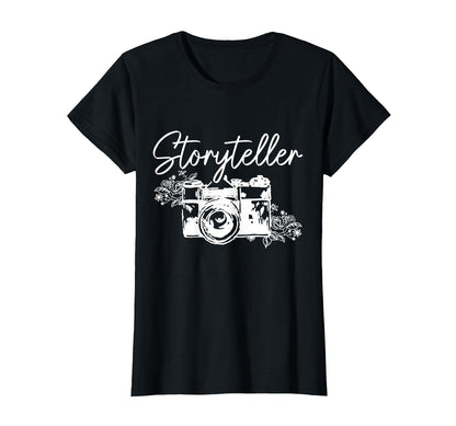 Photographer Storyteller Camera T-Shirt - Minimalist Print Men Women - T-Shirt, Sweatshirt, Hoodie