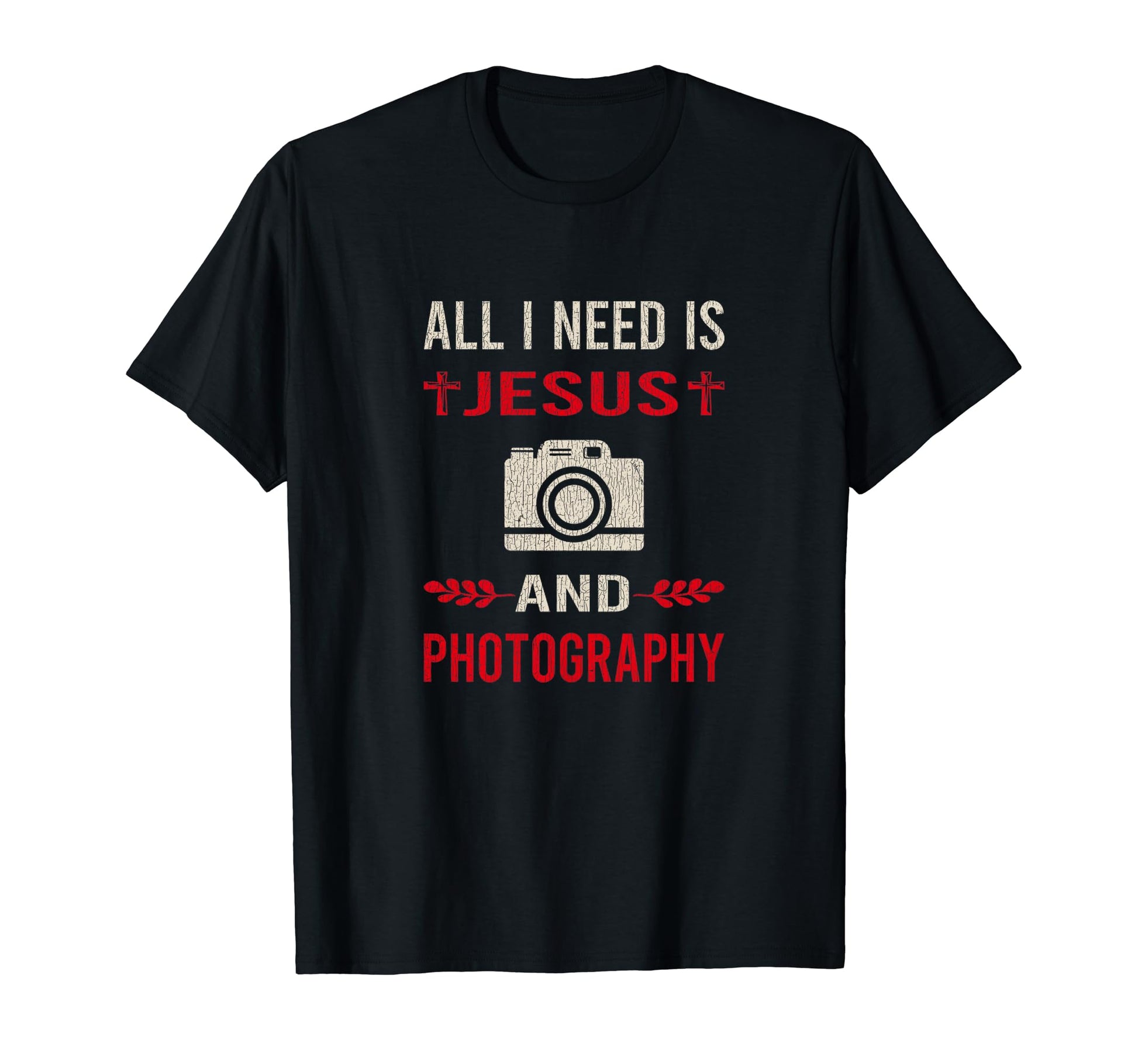 I Need Jesus And Photographer Camera T-Shirt - Trendy Graphic Unisex - T-Shirt, Sweatshirt, Hoodie