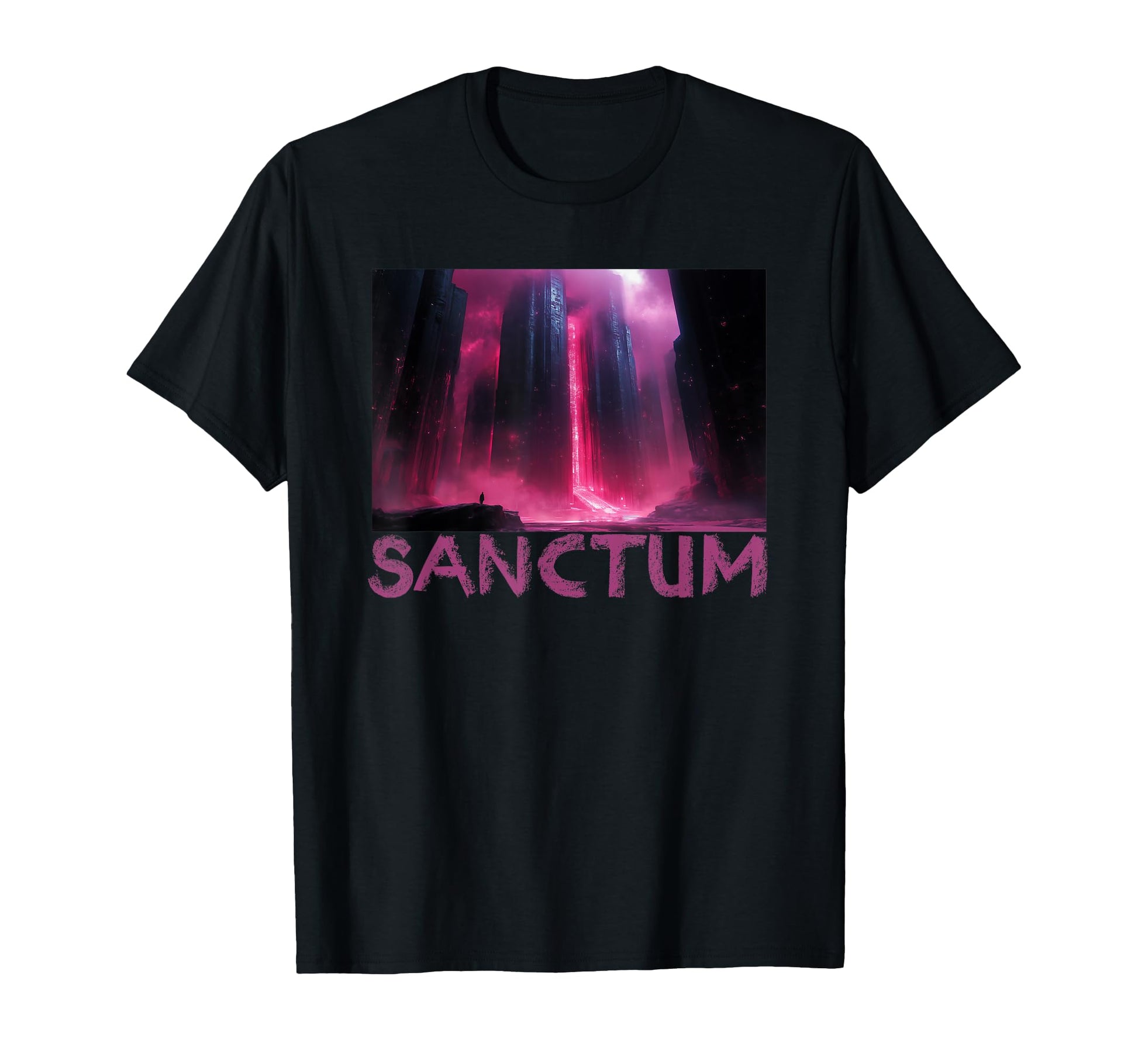 Dystopian Cityscape Vaporwave T-Shirt - Fun Novelty Design for Adults - T-Shirt, Sweatshirt, Hoodie