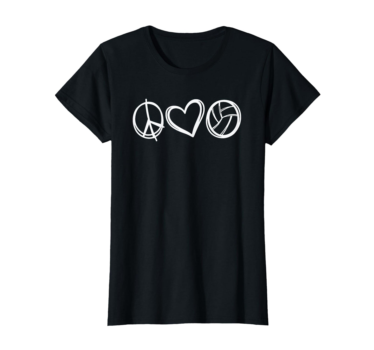 Peace Love Volleyball Shirts T-Shirt - Minimalist Print Men Women - T-Shirt, Sweatshirt, Hoodie
