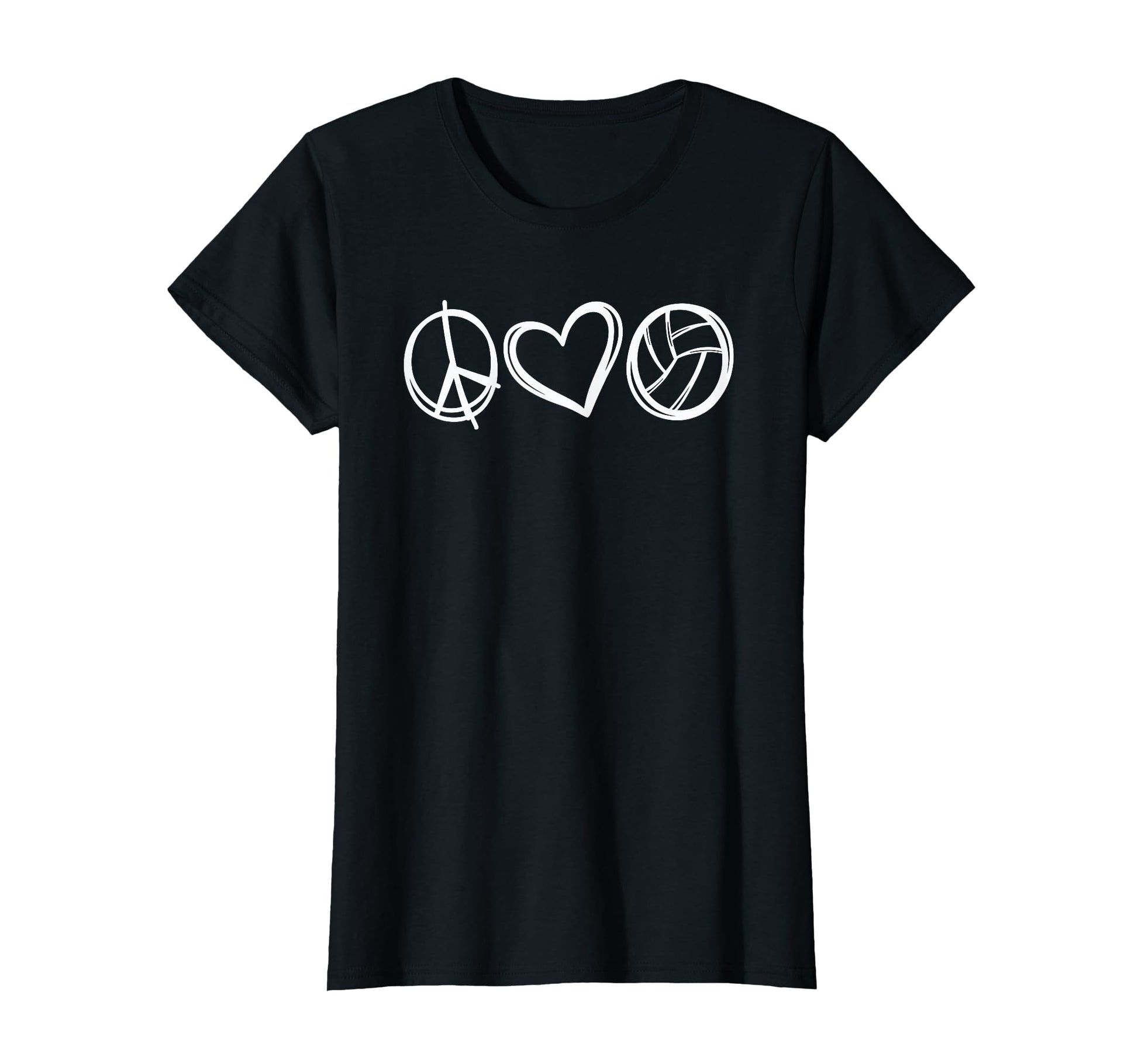 Peace Love Volleyball Shirts T-Shirt - Minimalist Print Men Women - T-Shirt, Sweatshirt, Hoodie
