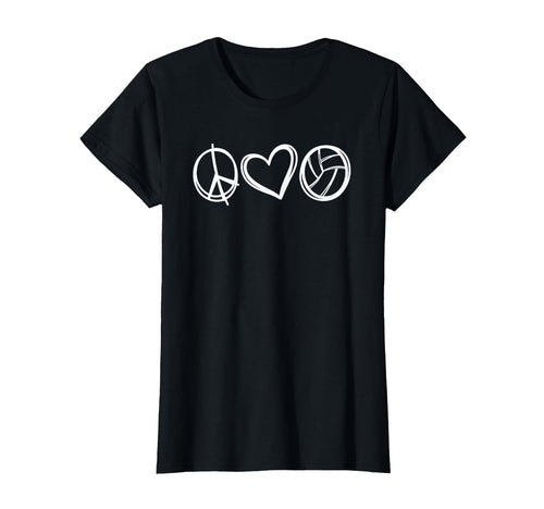 Peace Love Volleyball Shirts T-Shirt - Minimalist Print Men Women - T-Shirt, Sweatshirt, Hoodie