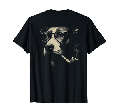 Pitbull Smoking Pipe Sunglasses T-Shirt - Minimalist Print for Adults - T-Shirt, Sweatshirt, Hoodie