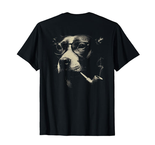 Pitbull Smoking Pipe Sunglasses T-Shirt - Minimalist Print for Adults - T-Shirt, Sweatshirt, Hoodie