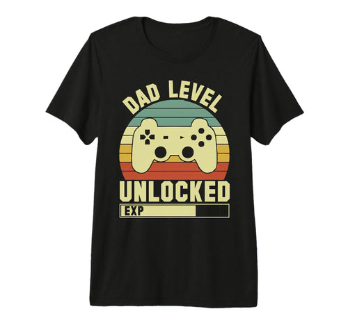 Mens Gamer Dad Dad Level Unlocked T-Shirt - Novelty Apparel for Adults - T-Shirt, Sweatshirt, Hoodie