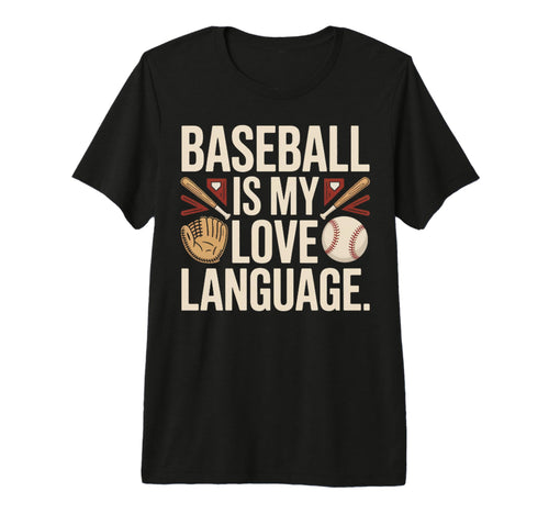 Funny Baseball Is My Love Language T-Shirt - Custom Art Print for Adults - T-Shirt, Sweatshirt, Hoodie