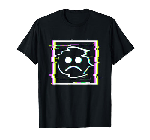 Sad Boi Anime Glitch Frame Vaporwave T-Shirt - Novelty Apparel Unisex - T-Shirt, Sweatshirt, Hoodie