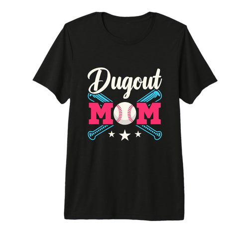 Dugout Mom Baseball Parent T Ball T-Shirt - Custom Art Print for Adults - T-Shirt, Sweatshirt, Hoodie