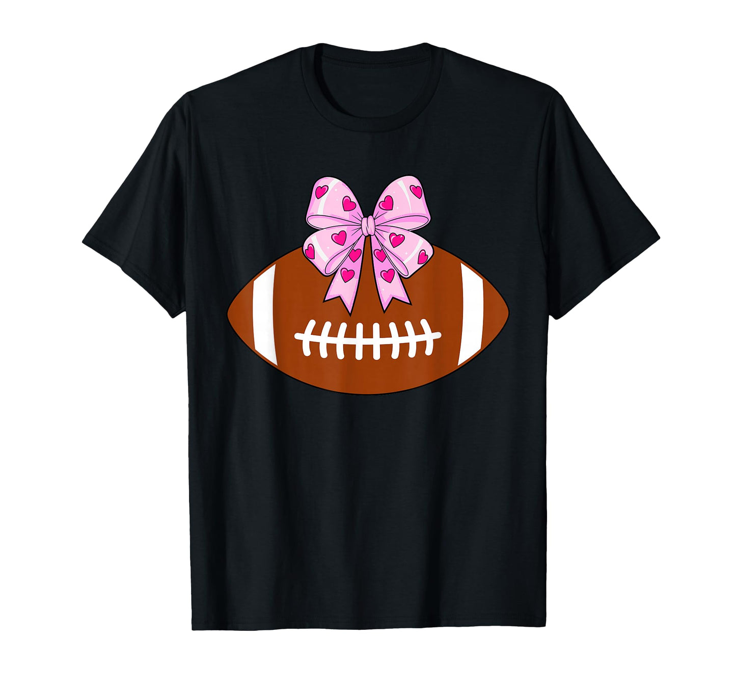 Coquette Football Bow American Football T-Shirt - Graphic Print Men Women - T-Shirt, Sweatshirt, Hoodie