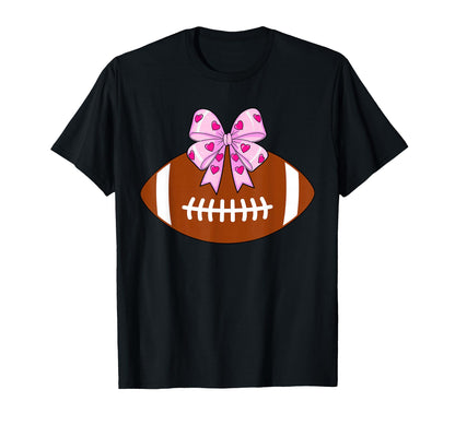 Coquette Football Bow American Football T-Shirt - Graphic Print Men Women - T-Shirt, Sweatshirt, Hoodie