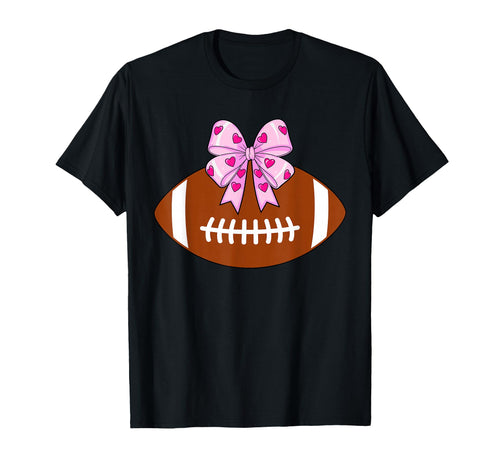 Coquette Football Bow American Football T-Shirt - Graphic Print Men Women - T-Shirt, Sweatshirt, Hoodie