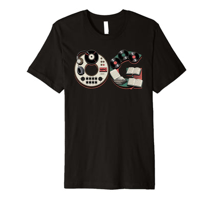 Old School Og Hip Hop Vinyl Cds Tapes T-Shirt - Unique Graphic for Adults - T-Shirt, Sweatshirt, Hoodie