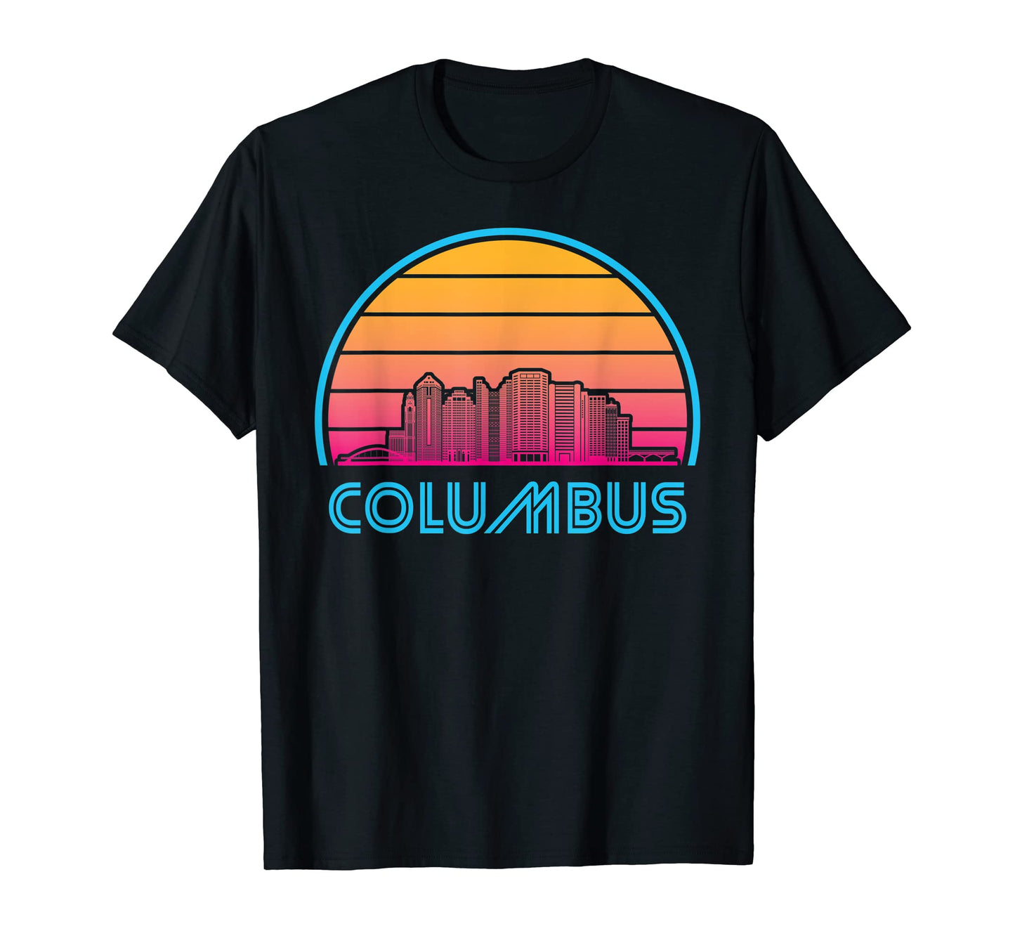 Columbus Ohio Skyline City Sunset T-Shirt - Streetwear Style Unisex - T-Shirt, Sweatshirt, Hoodie