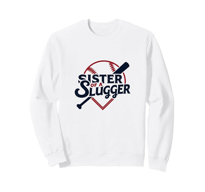 Baseball Sister Sister Slugger Sweatshirt - Minimalist Print for Adults - T-Shirt, Sweatshirt, Hoodie