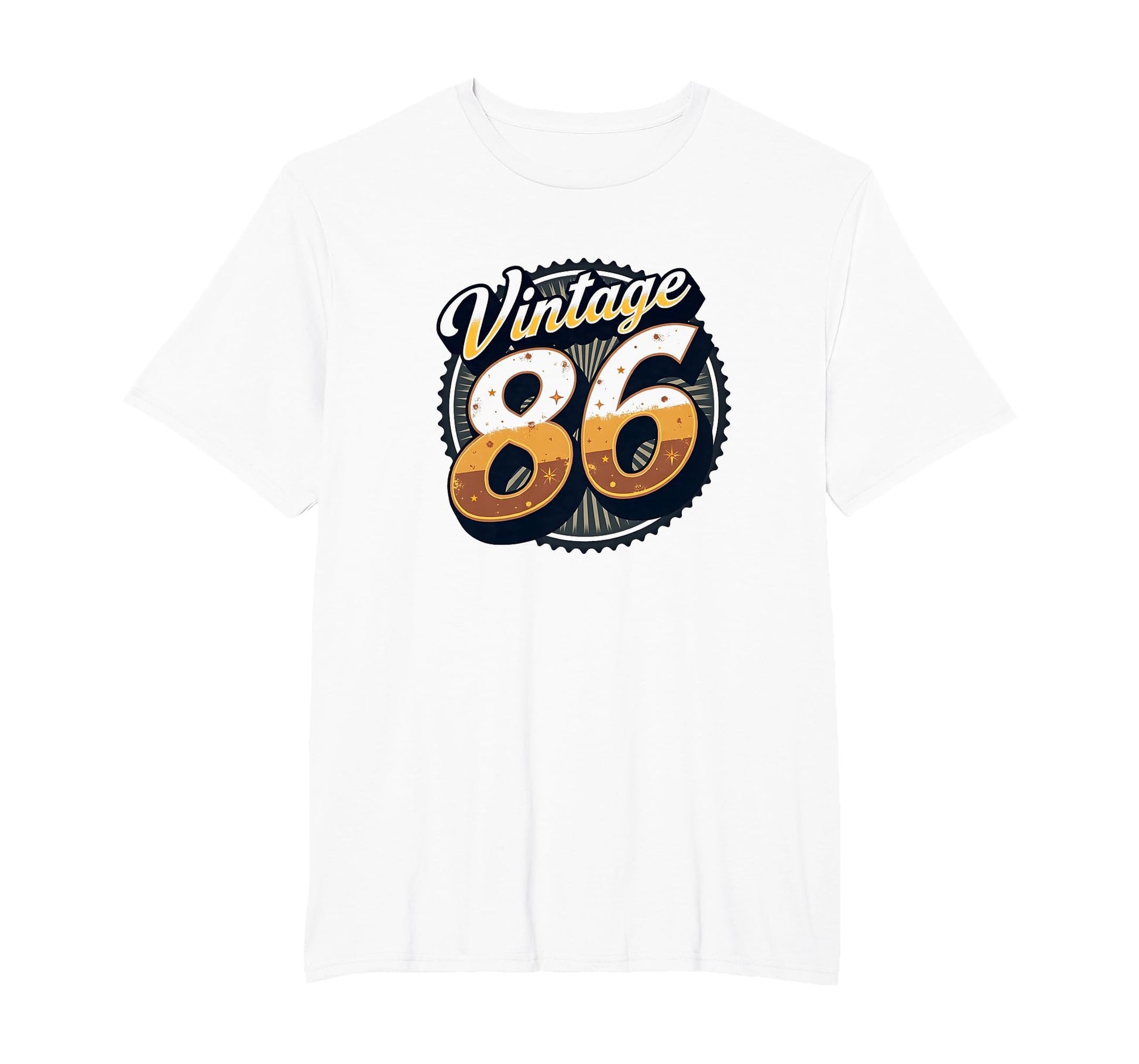 86 Birthday Gift Art Mens Big And Tall White T-Shirt - Graphic Print Unisex - T-Shirt, Sweatshirt, Hoodie