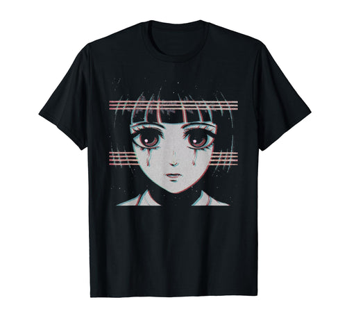 Synthwave Vaporwave Aesthetic Sad T-Shirt - Fun Novelty Design Men Women - T-Shirt, Sweatshirt, Hoodie