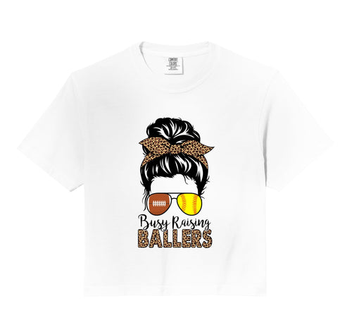 Busy Raising Ballers Softball And T-Shirt - Casual Everyday Wear Men Women - T-Shirt, Sweatshirt, Hoodie