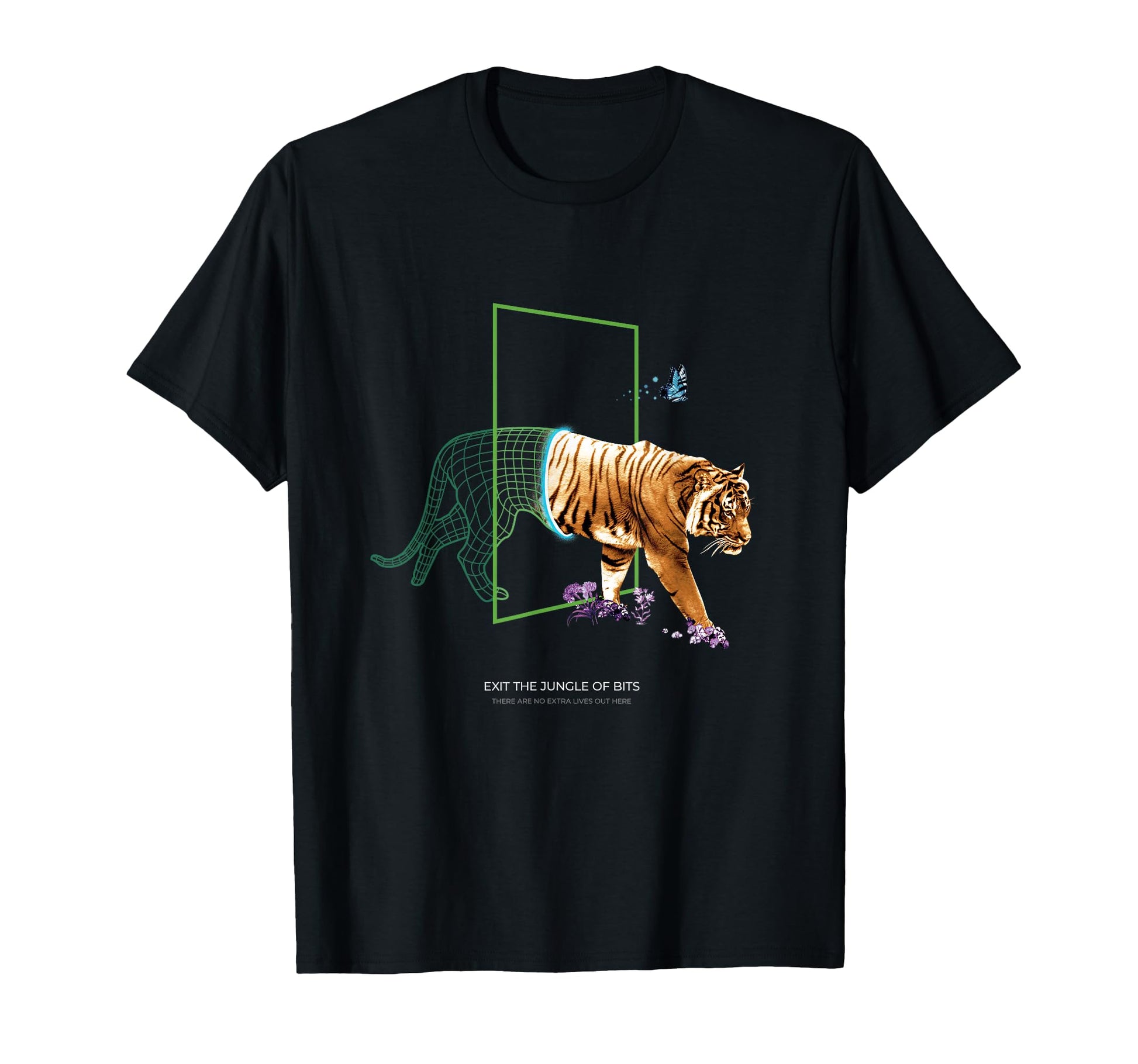 Exit Jungle Bits Vaporwave Aesthetic T-Shirt - Minimalist Print for Adults - T-Shirt, Sweatshirt, Hoodie