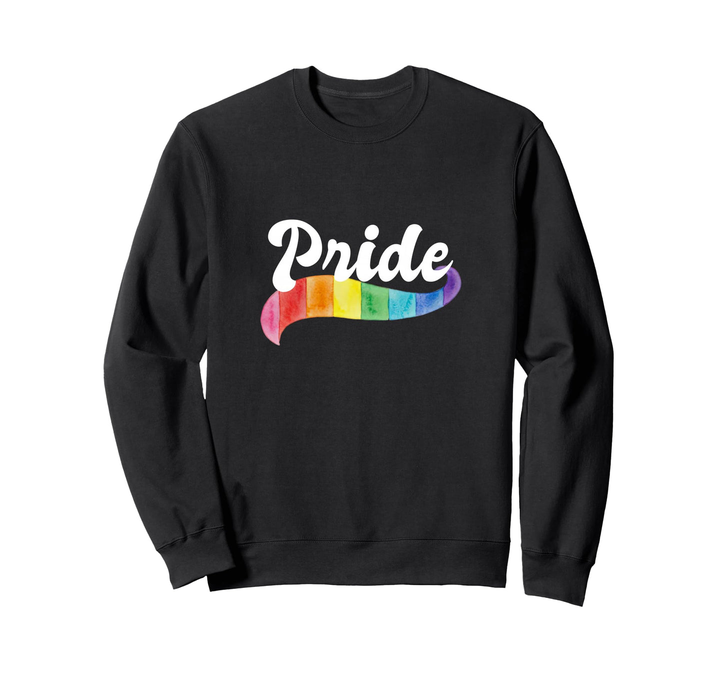 Gay Pride Rainbow Watercolor Lgbtq Ally Sweatshirt - Unique Graphic Unisex - T-Shirt, Sweatshirt, Hoodie