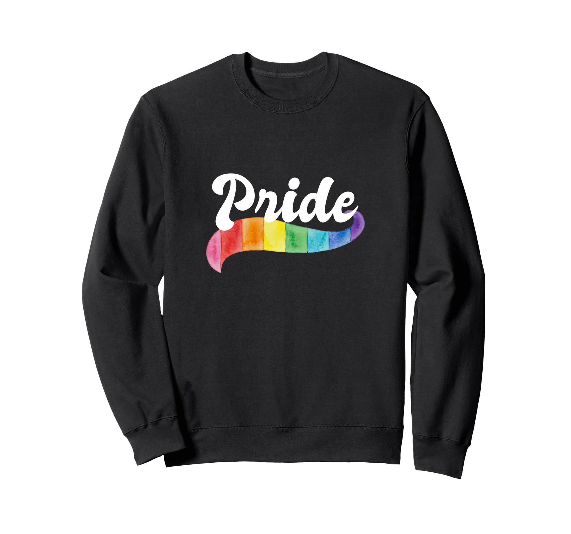 Gay Pride Rainbow Watercolor Lgbtq Ally Sweatshirt - Unique Graphic Unisex - T-Shirt, Sweatshirt, Hoodie
