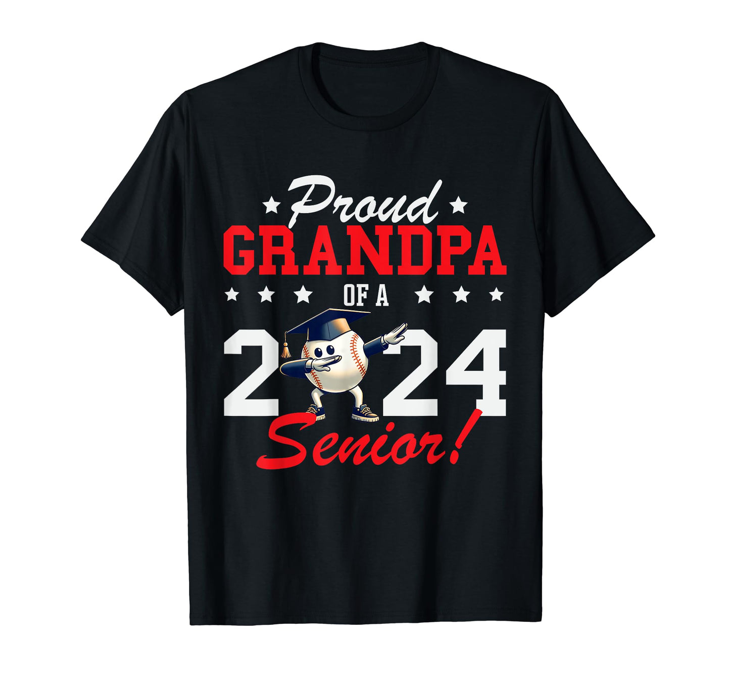Graduation Proud Grandpa 2024 Senior T-Shirt - Graphic Print Men Women - T-Shirt, Sweatshirt, Hoodie