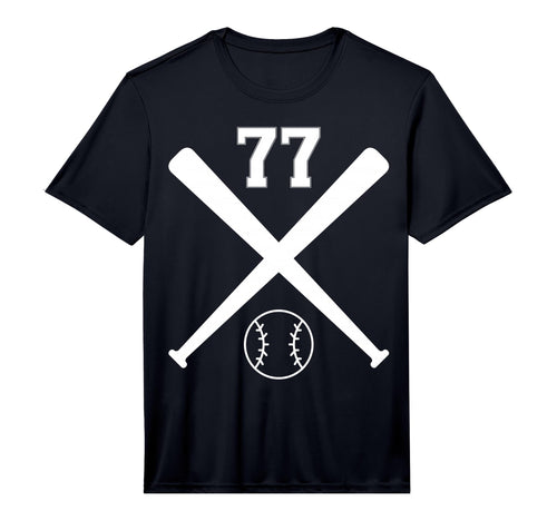 Baseball Softball Number 77 T-Shirt - Aesthetic Graphic for Adults - T-Shirt, Sweatshirt, Hoodie