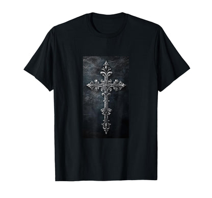 Gothic Cross Grunge Aesthetic Y2K T-Shirt - Aesthetic Graphic for Adults - T-Shirt, Sweatshirt, Hoodie