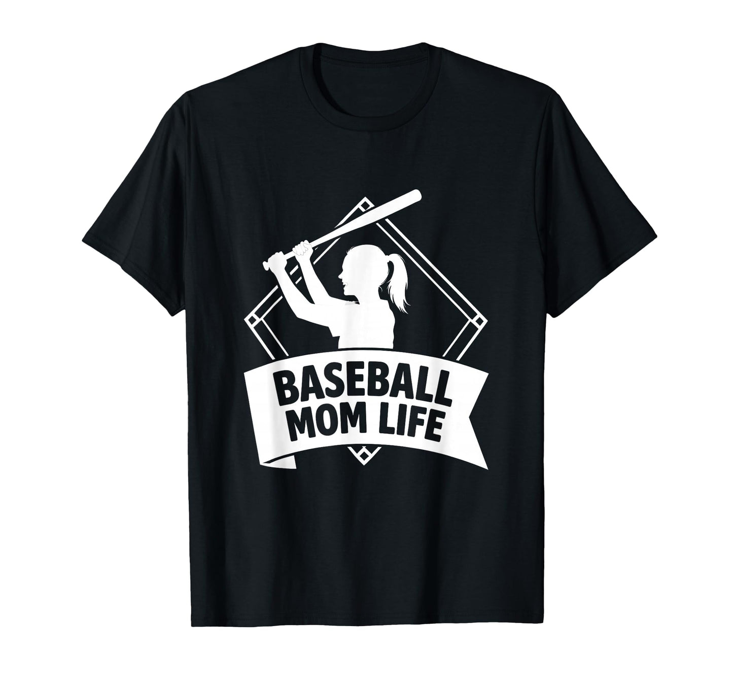 Baseball Mom Life Moms T-Shirt - Custom Art Print Unisex - T-Shirt, Sweatshirt, Hoodie