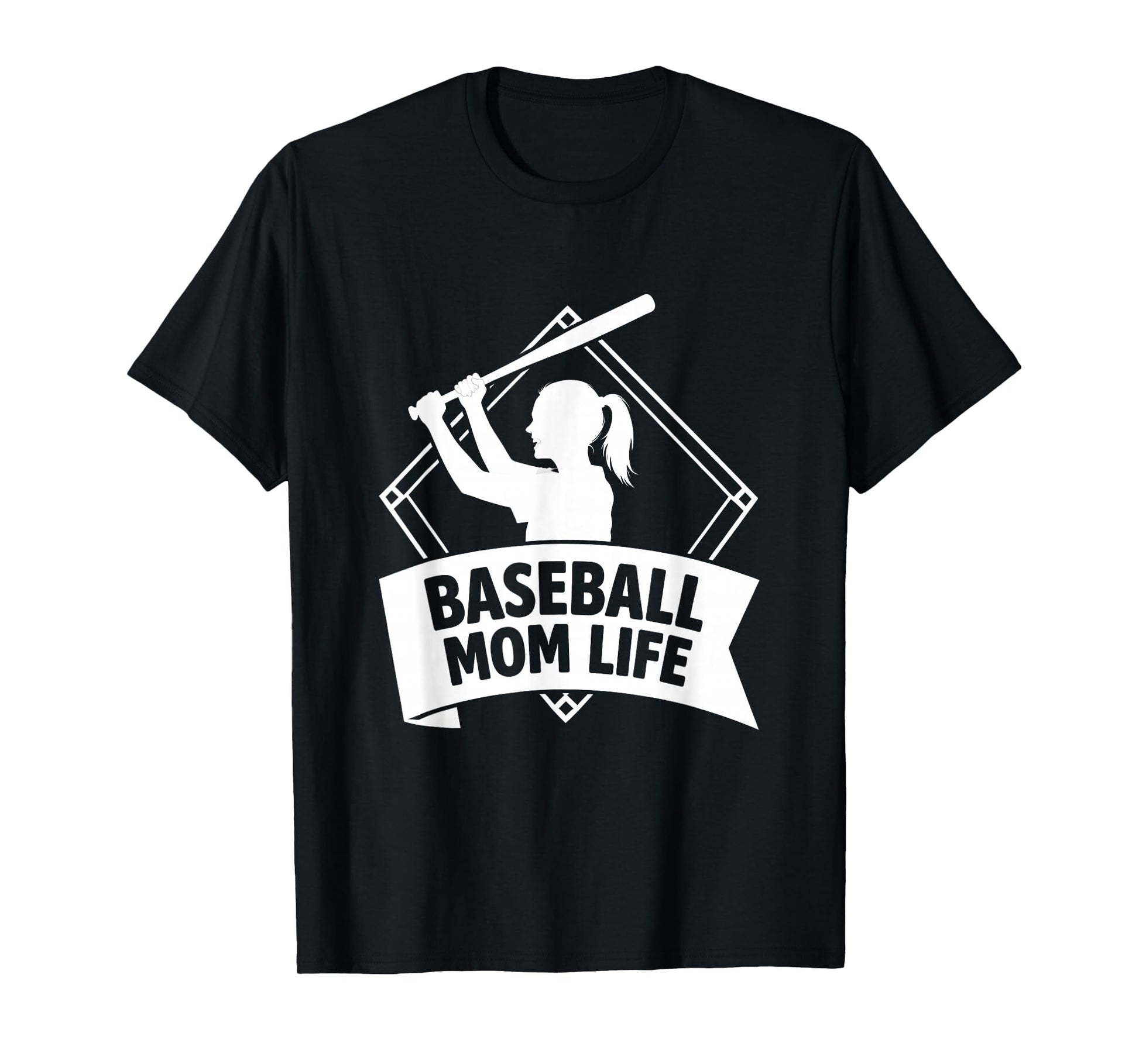 Baseball Mom Life Moms T-Shirt - Custom Art Print Unisex - T-Shirt, Sweatshirt, Hoodie