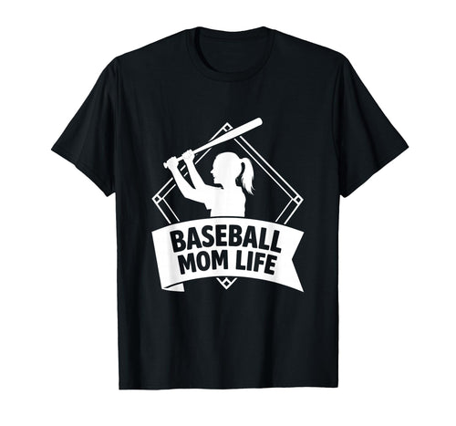 Baseball Mom Life Moms T-Shirt - Custom Art Print Unisex - T-Shirt, Sweatshirt, Hoodie