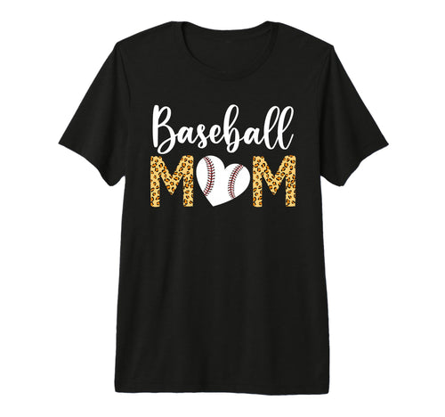 Baseball Mom Mothers Day Leopard Plaid T-Shirt - Unique Graphic Unisex - T-Shirt, Sweatshirt, Hoodie