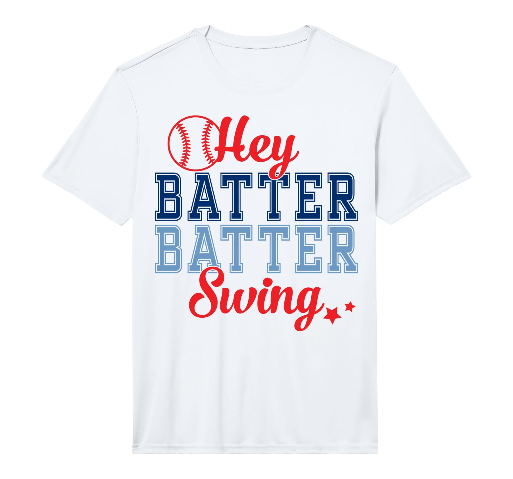 Hey Batter Batter Swing Funny Baseball Game T-Shirt - Graphic Print Unisex - T-Shirt, Sweatshirt, Hoodie