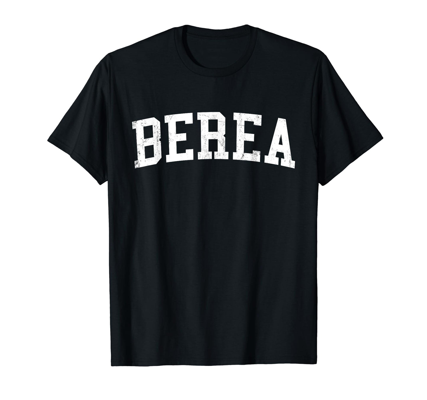 Berea Oh Distressed White Varsity T-Shirt - Fun Novelty Design Unisex - T-Shirt, Sweatshirt, Hoodie