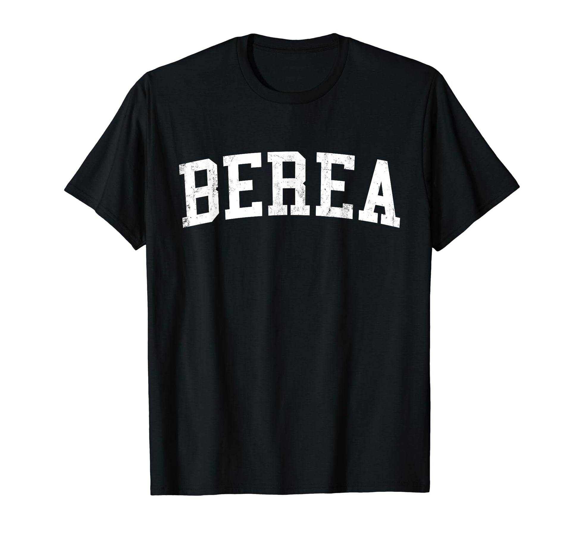 Berea Oh Distressed White Varsity T-Shirt - Fun Novelty Design Unisex - T-Shirt, Sweatshirt, Hoodie